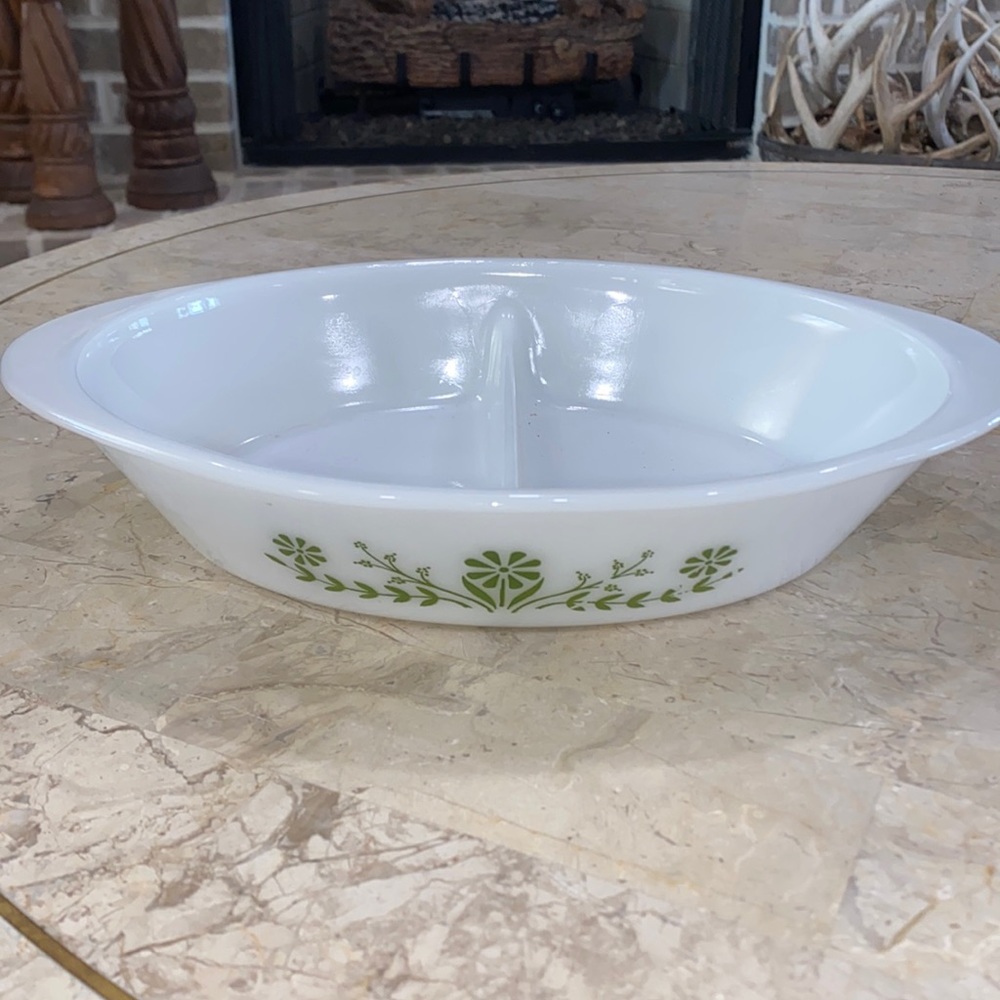 Glasbake Primrose Dream Divided Casserole Dish J2352